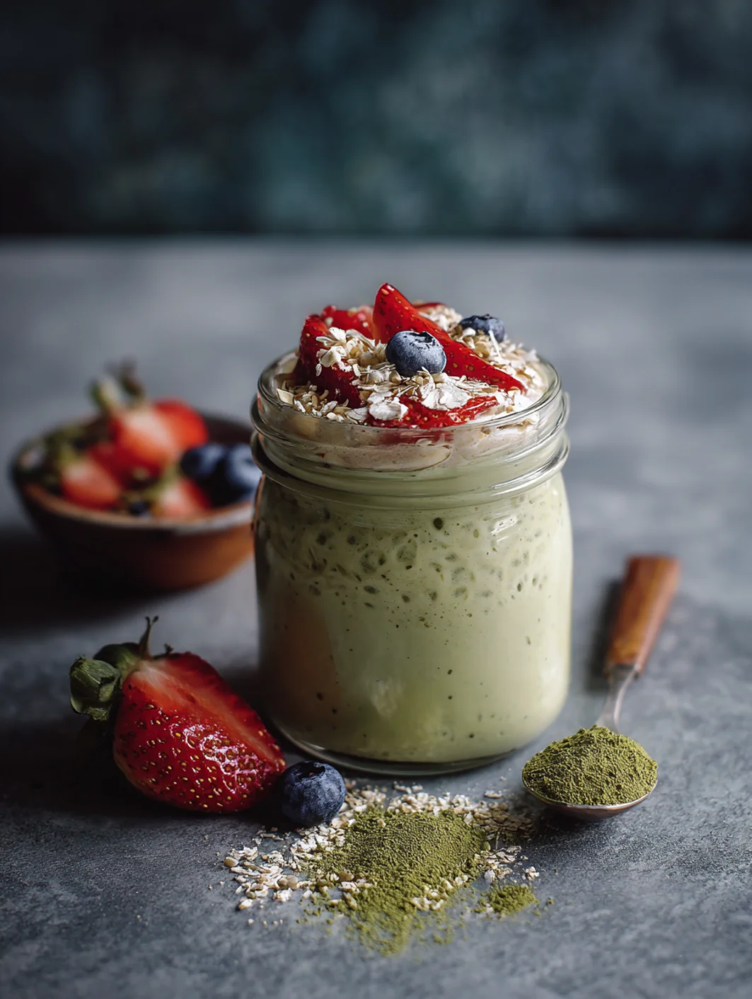 Matcha Latte Overnight Oats – Healthy Green Tea Breakfast