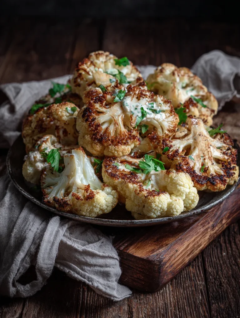 roasted cauliflower with tahini
