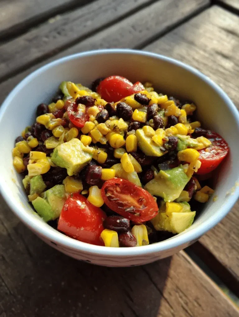 avocado corn black bean salad