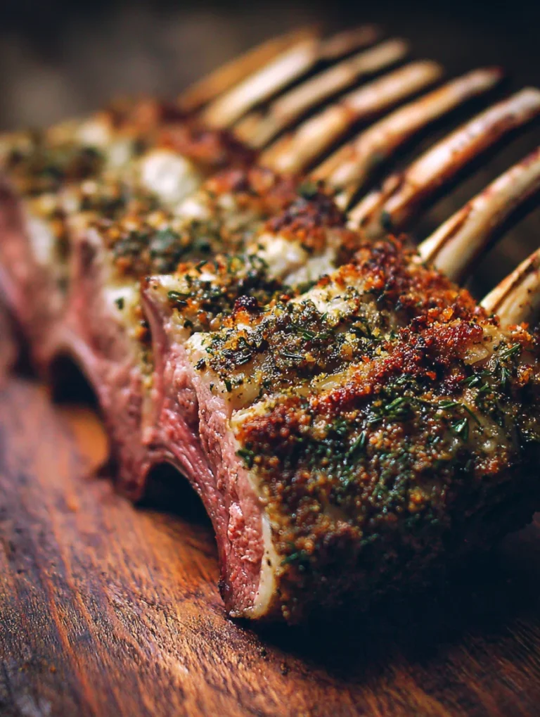 herb-crusted rack of lamb