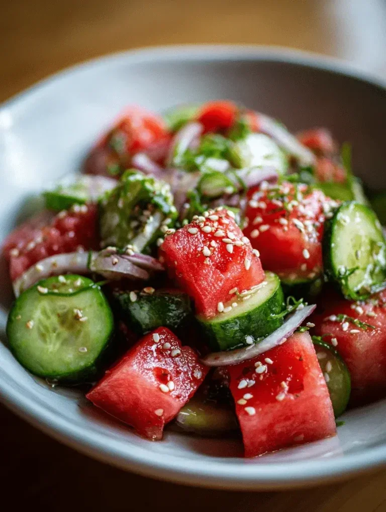 watermelon cucumber tajin salad
