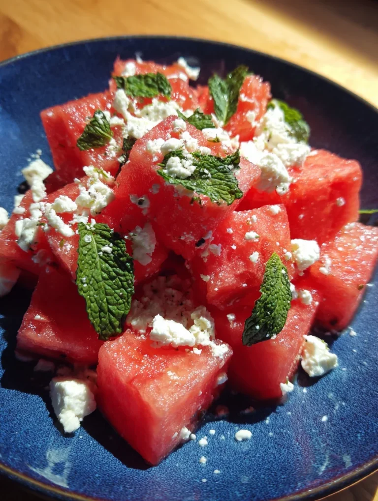 watermelon feta mint salad