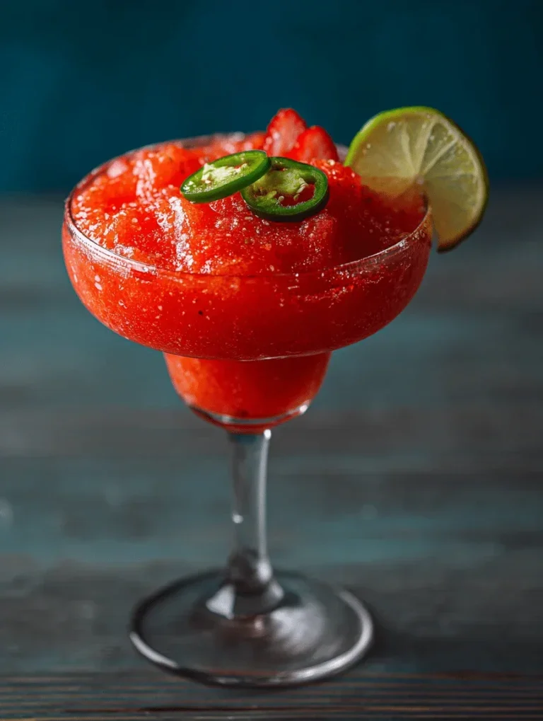 frozen strawberry jalapeño margarita