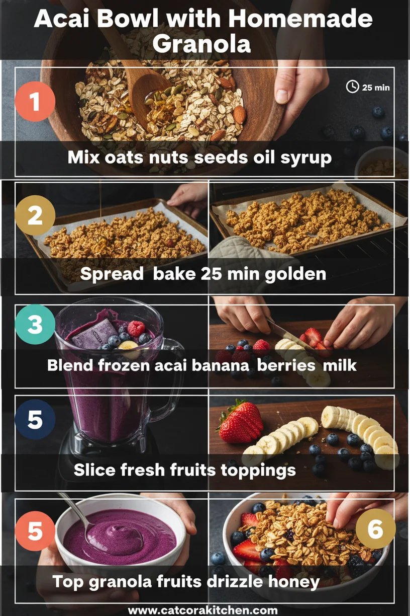 Acai bowl with homemade granola How to Make 