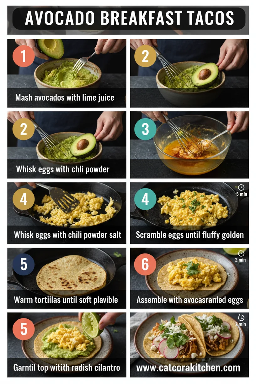 Avocado breakfast tacos How to Make