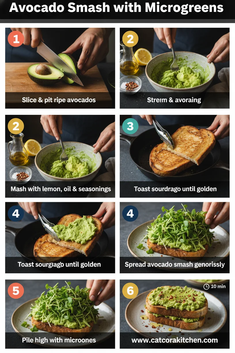 Avocado smash with microgreens How to Make