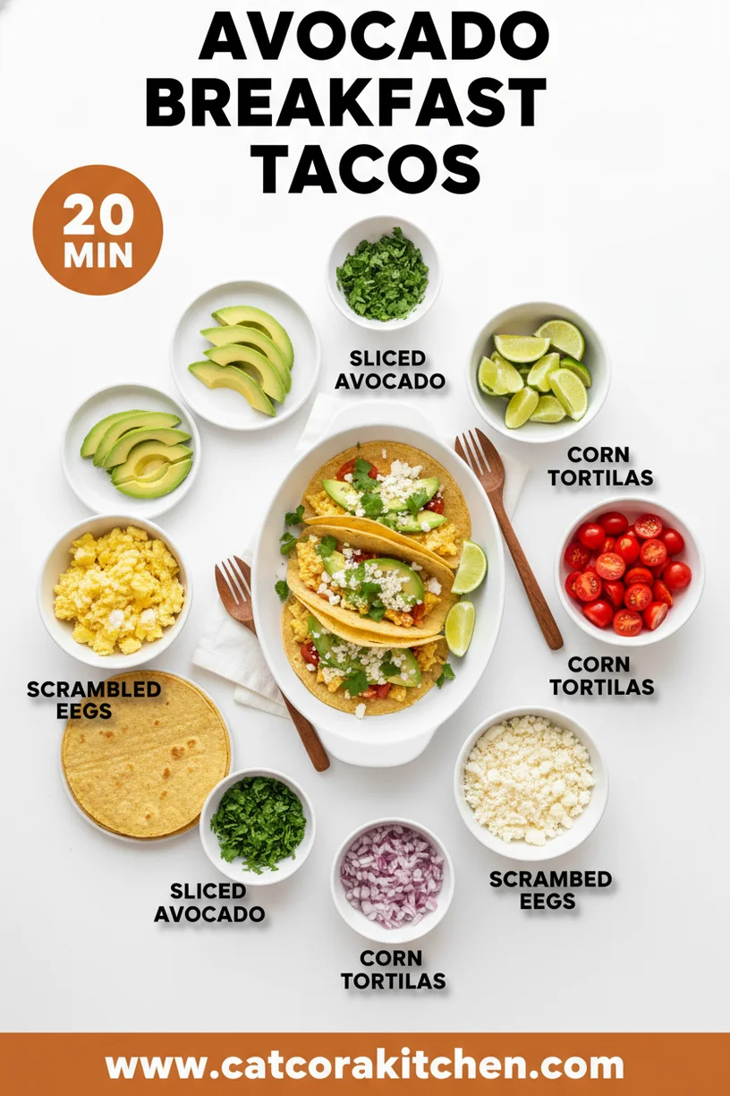 Avocado breakfast tacos ingredients