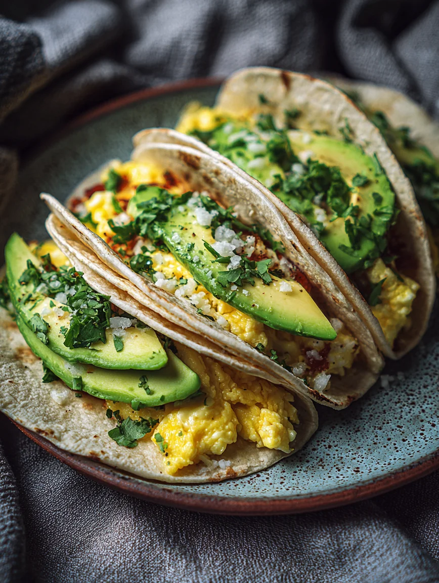 card recipe ingredients and instructions avocado breakfast tacos