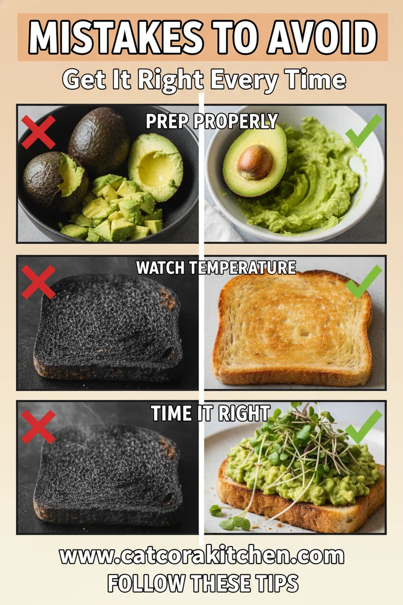 Avocado smash with microgreens common mistakes