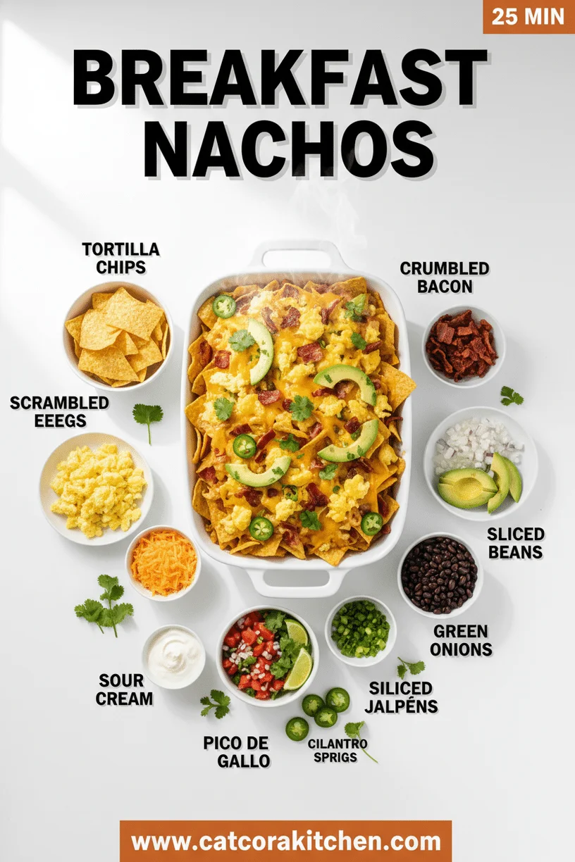 Breakfast nachos ingredients
