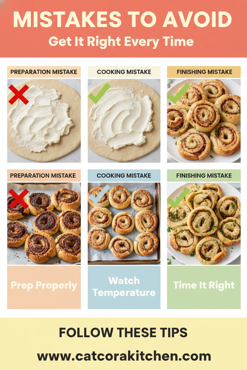 Everything bagel pinwheels common mistakes