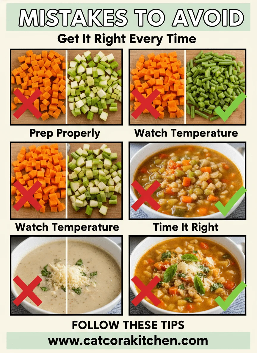 Garden vegetable minestrone common mistakes