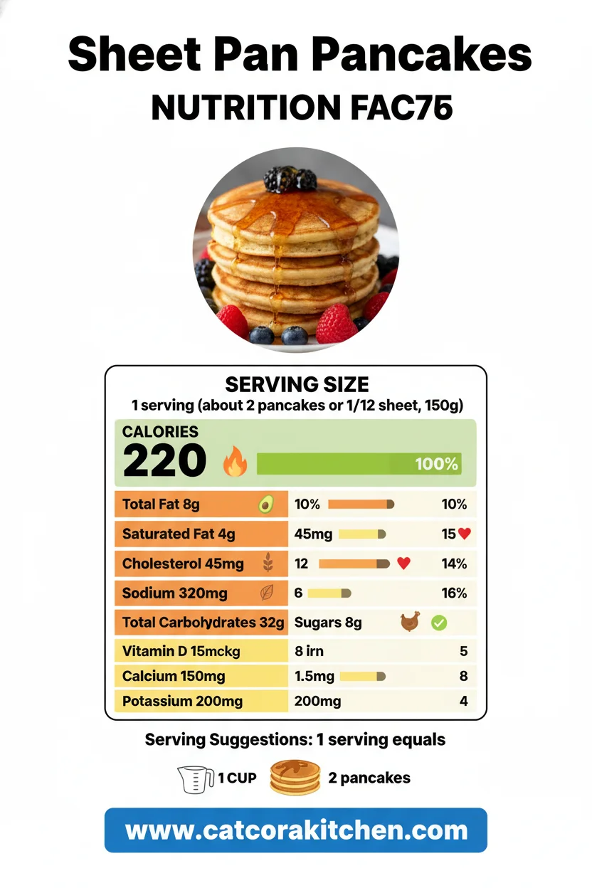 Sheet pan pancakes nutritional information