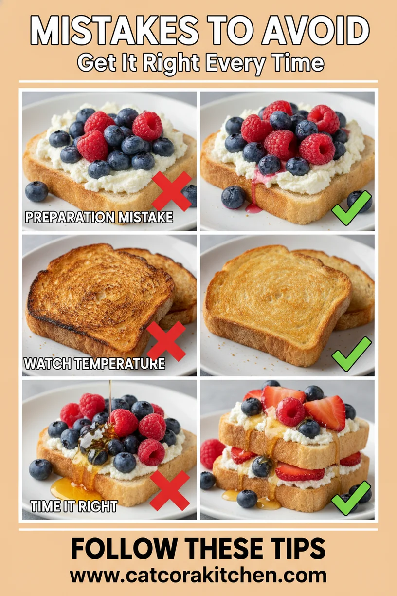 Ricotta toast with honey and berries common mistakes