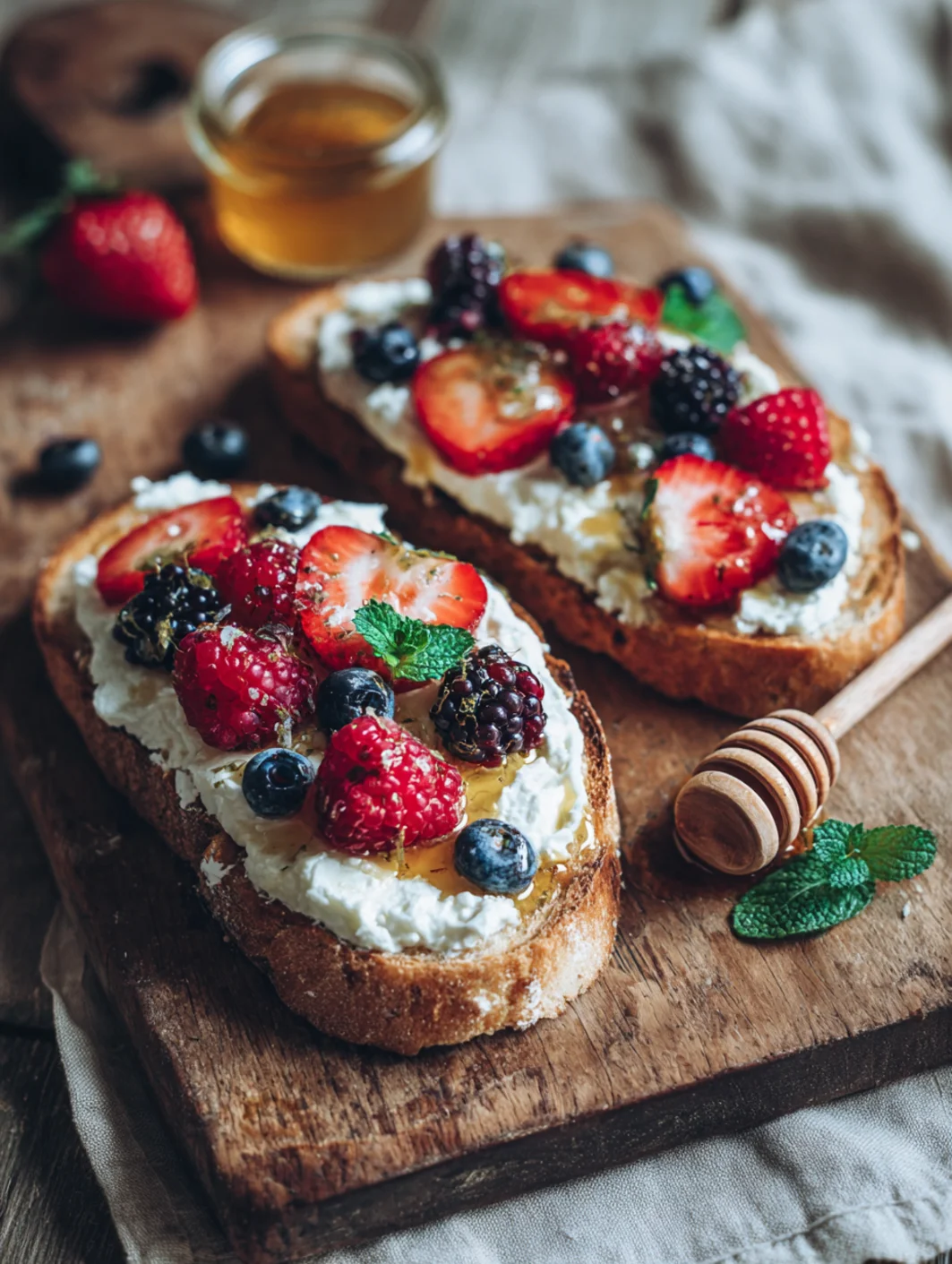 Why you'll love ricotta toast with honey and berries